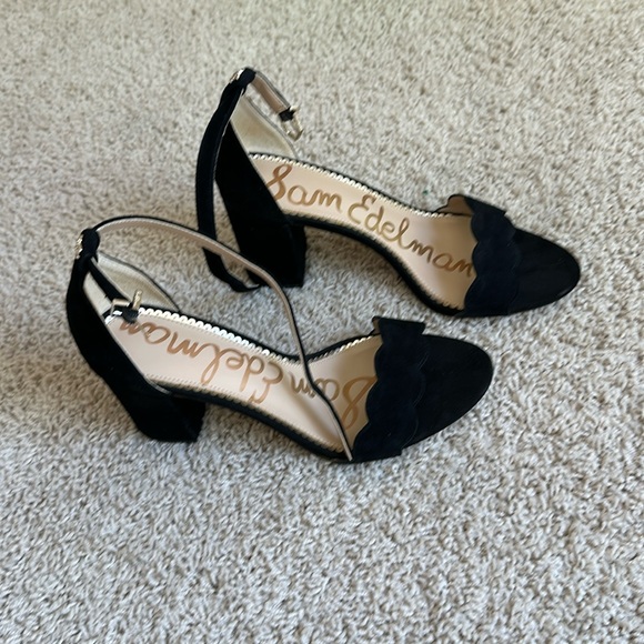 Black Ankle Strap Heels - Picture 2 of 5